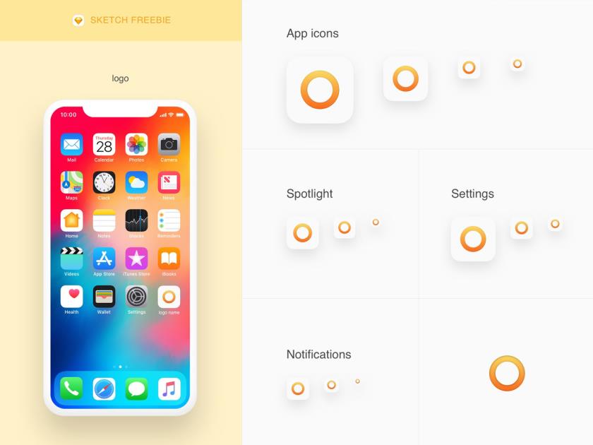 苹果手机icon图标大小sketch素材