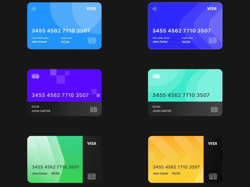 60款信用卡，银行卡设计源文件分享