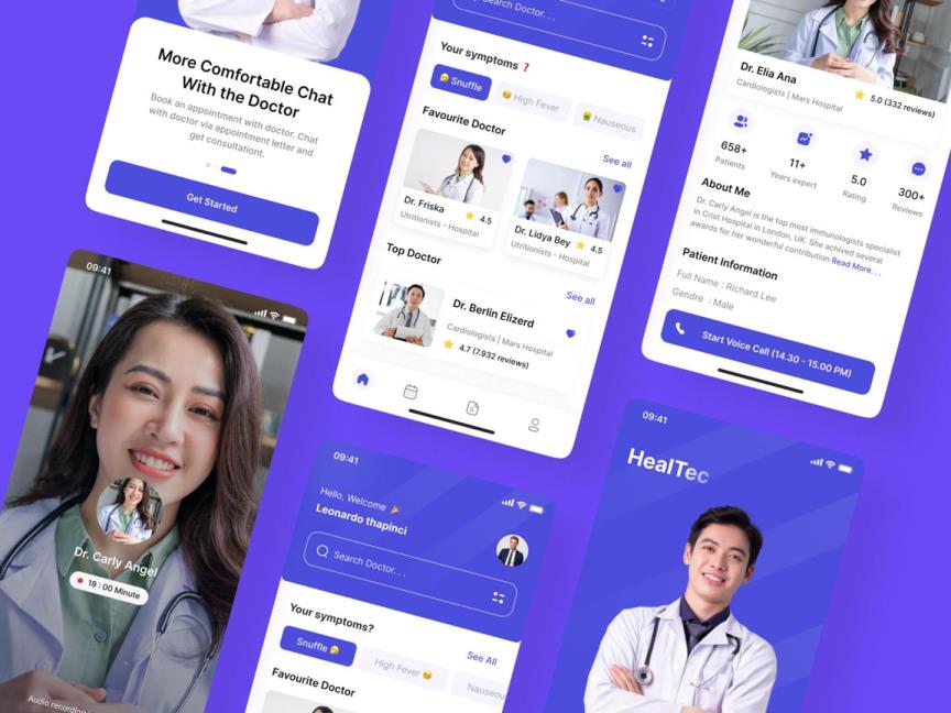 在线医疗药物健康APP界面设计Figma源文件