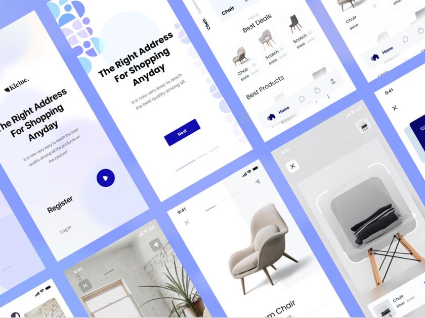58屏幕，家居购物app电商小程序xd源文件