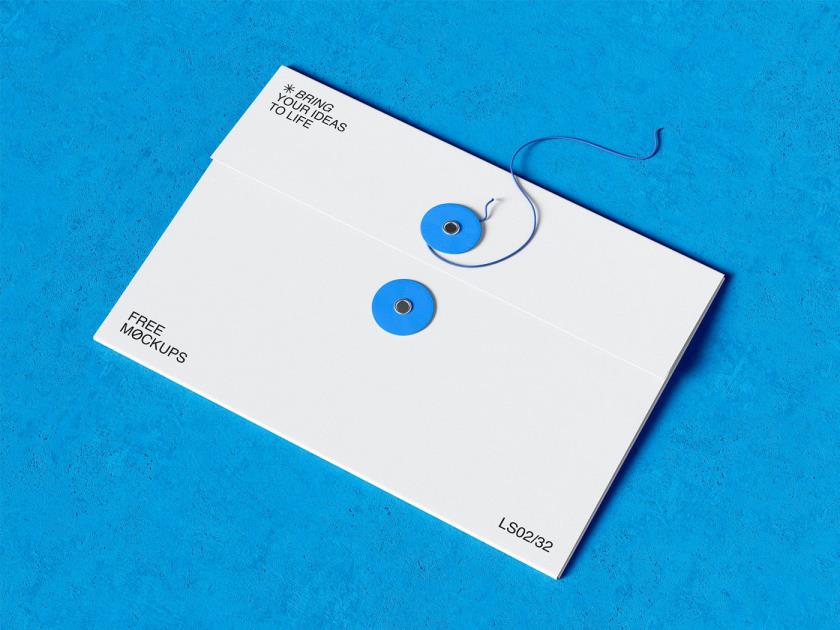 免费的领带信封样机,psd格式