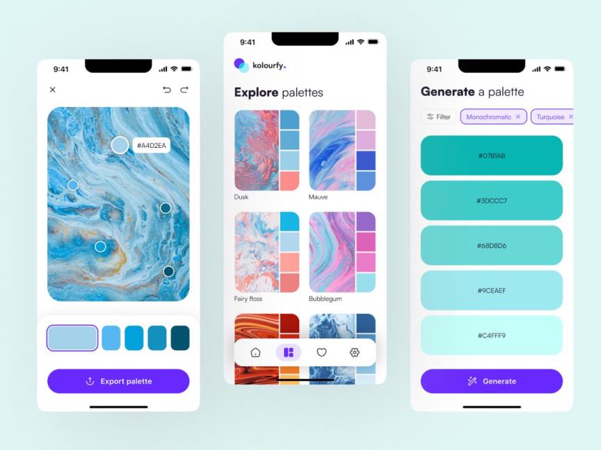 配色工具APP界面设计 | UI设计Figma源文件