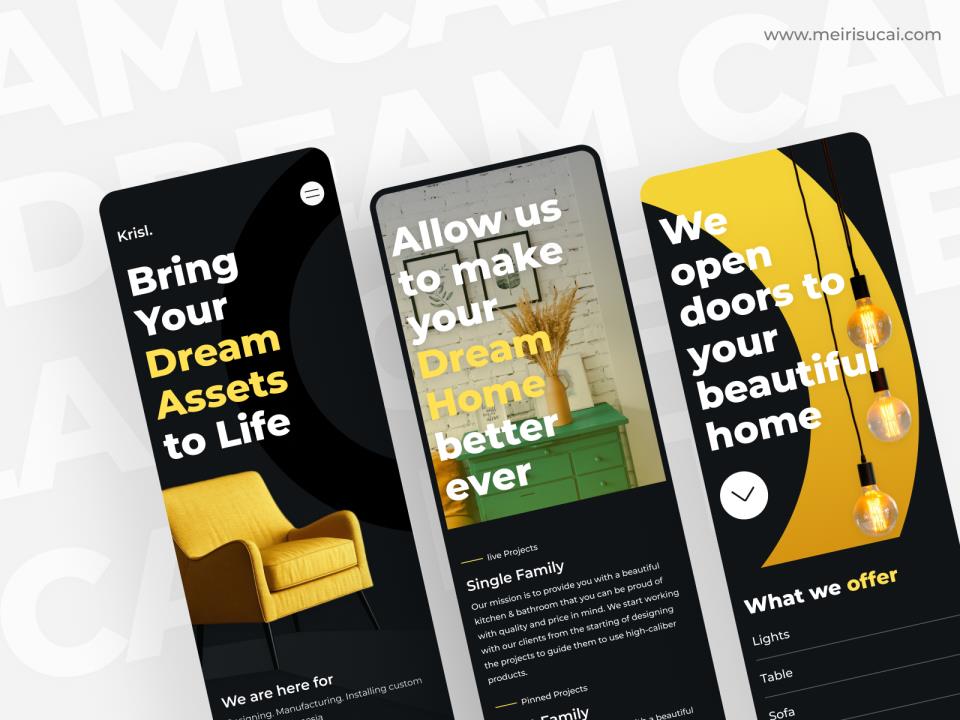 Krisl—高档家具网站设计figma素材
