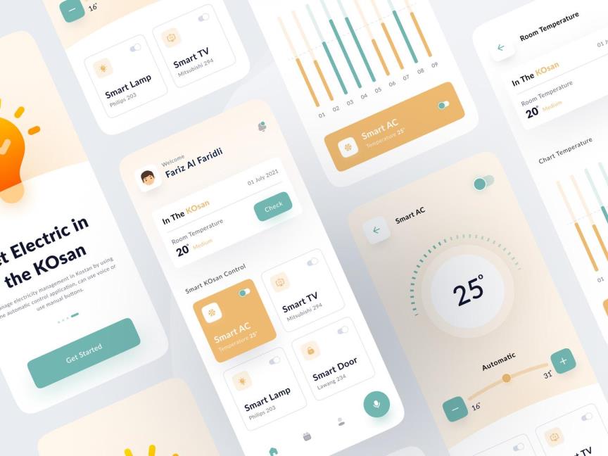 4页智能家居APP界面设计 | UI设计Figma源文件