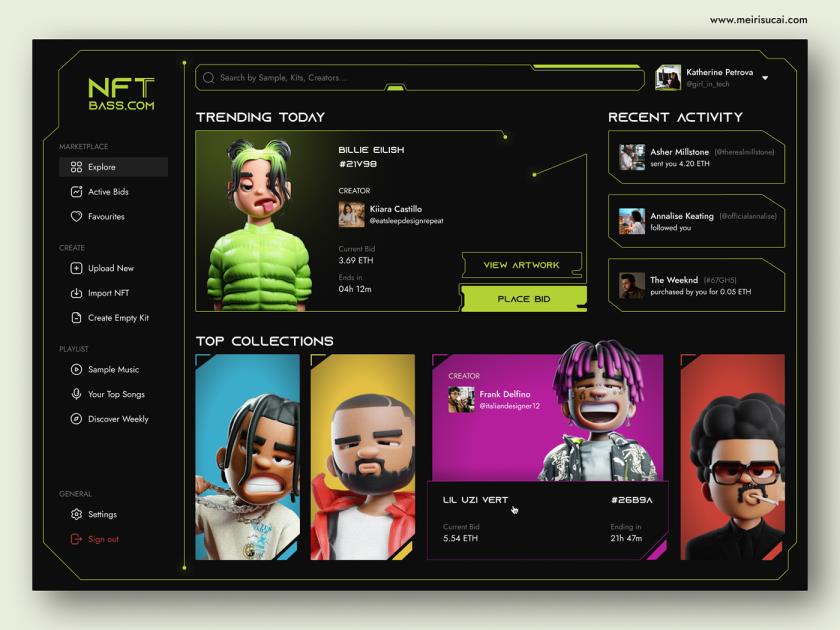 音乐NFT数字资产后台管理figma源文件免费分享
