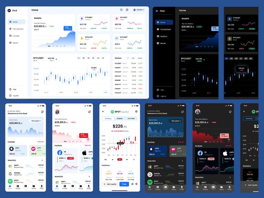 股票投资APP设计 | 股票B端界面Figma源文件