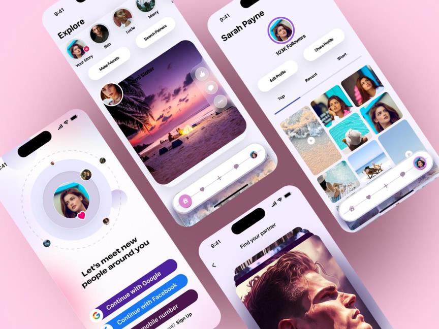 约会交友APP/小程序设计|UI设计Figma源文件