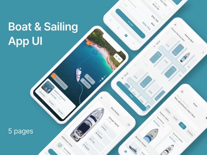 船舶停靠APP设计figma/sketch/xd/psd源文件
