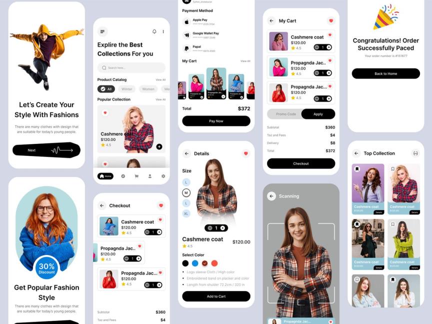 服装电商APP/小程序设计|UI设计Figma源文件