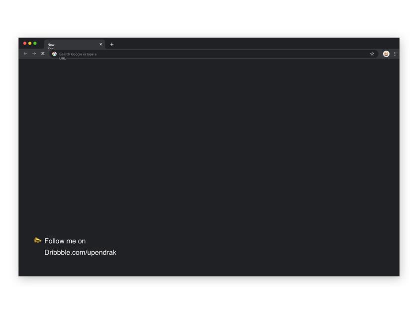 Dark mode 深色主题chrome浏览器样机模板 ui .sketch素材下载