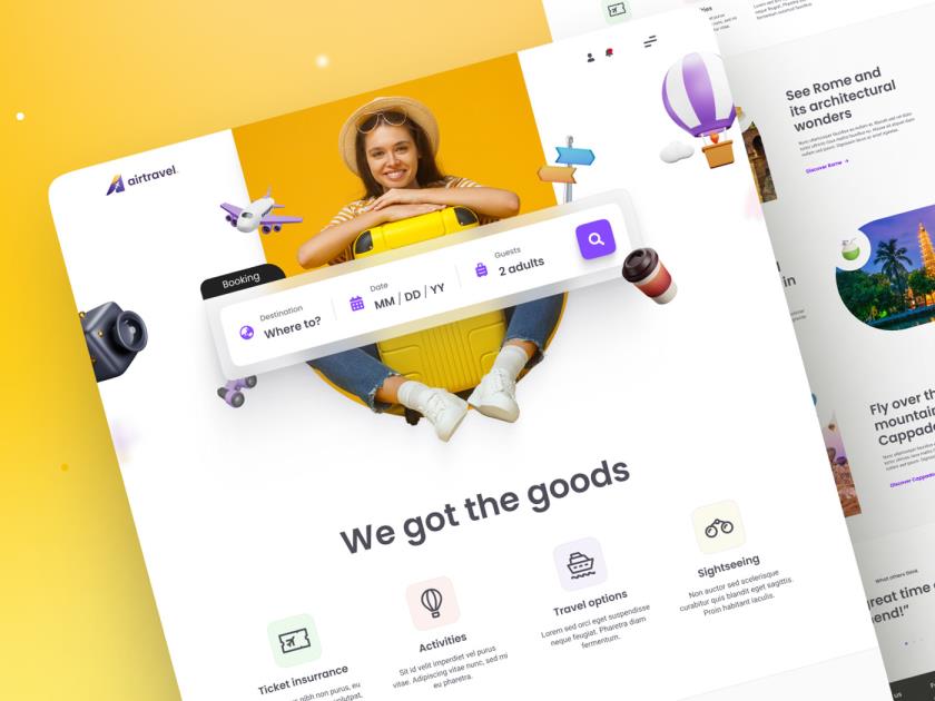 旅游网站登陆页figma源文件