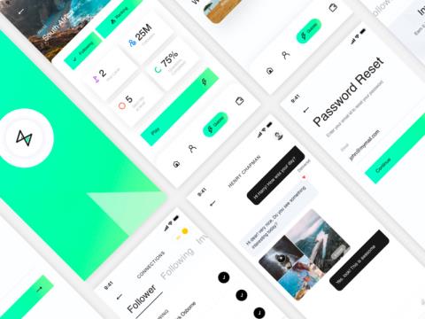 知识社交类平台app素材xd格式