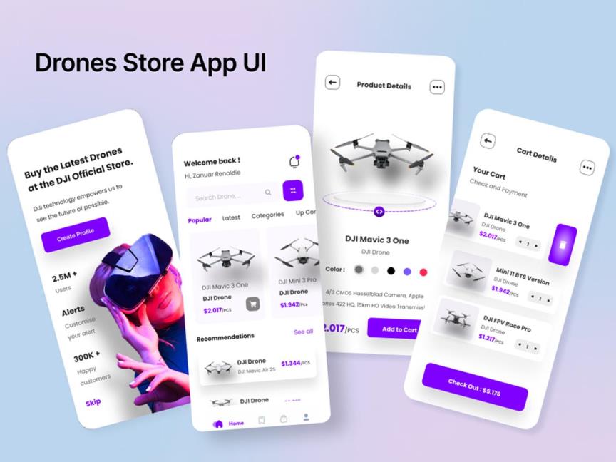 无人机电商APP/小程序设计|UI设计Figma格式