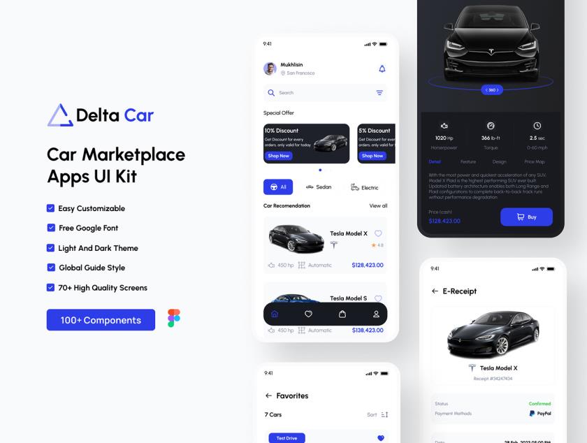 100屏汽车之家，特斯拉新能源汽车app，销售平台fimga源文件
