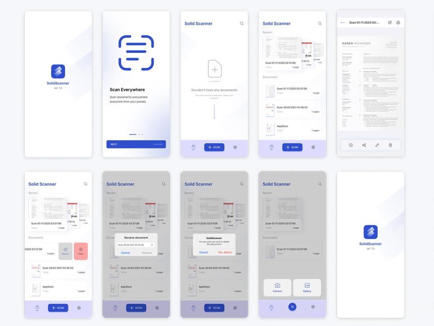 11页文件扫描APP设计素材figma源文件