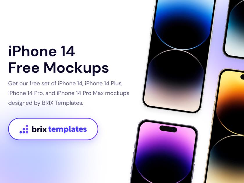 免费苹果14 Phone 14 Mockups 样机figma源文件