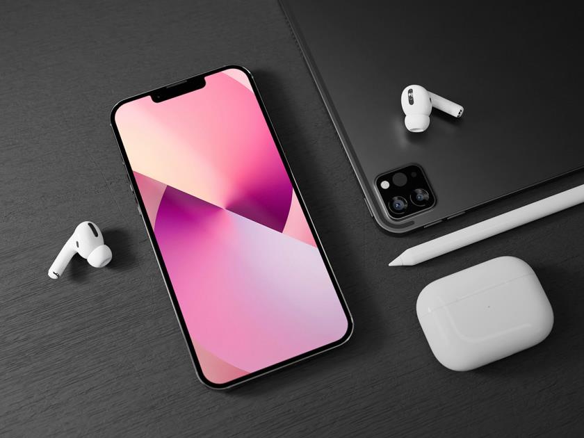 免费iPhone 13 Pro苹果手机样机模板  Mockup psd源文件