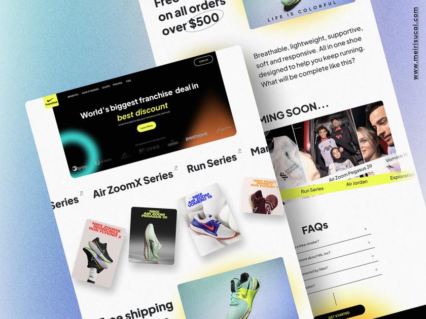 时尚耐克系列网站设计figma源文件