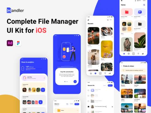 全套文件管理，云盘，云储存UI资源下载figma、xd源文件下载
