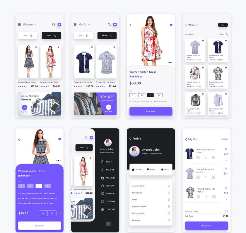 高端电商UI素材xd源文件下载