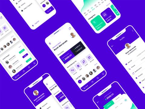金融支付类APP UI素材UI资源xd源文件下载