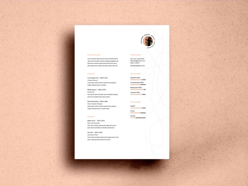 Flame专业简历模板ai格式