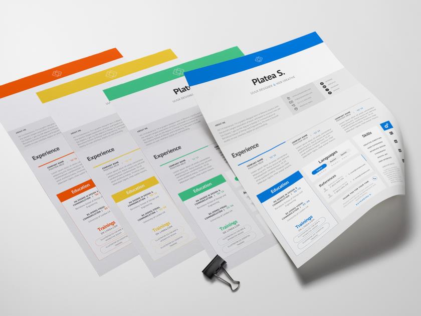 设计师，大厂专用简历模板psd格式