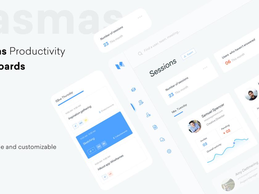 企业工作效率指示板，B端后台仪表盘figma源文件