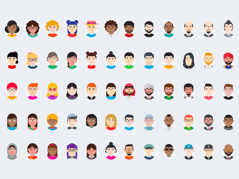 60彩色头像sketch资源