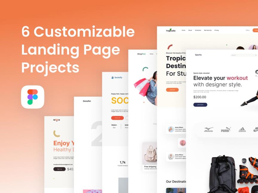 6个网站首页设计 | 网页设计Figma源文件