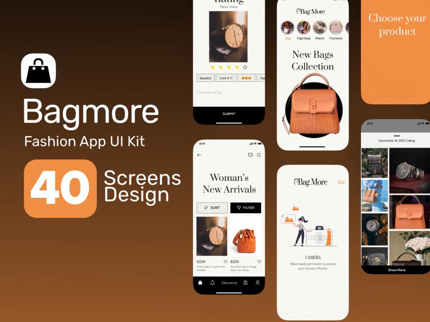 精品类电商购物app素材sketch，xd，figma格式