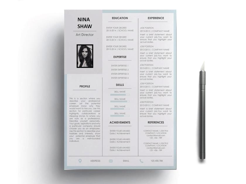 仙女座的小仙女简历psd，ai，word格式