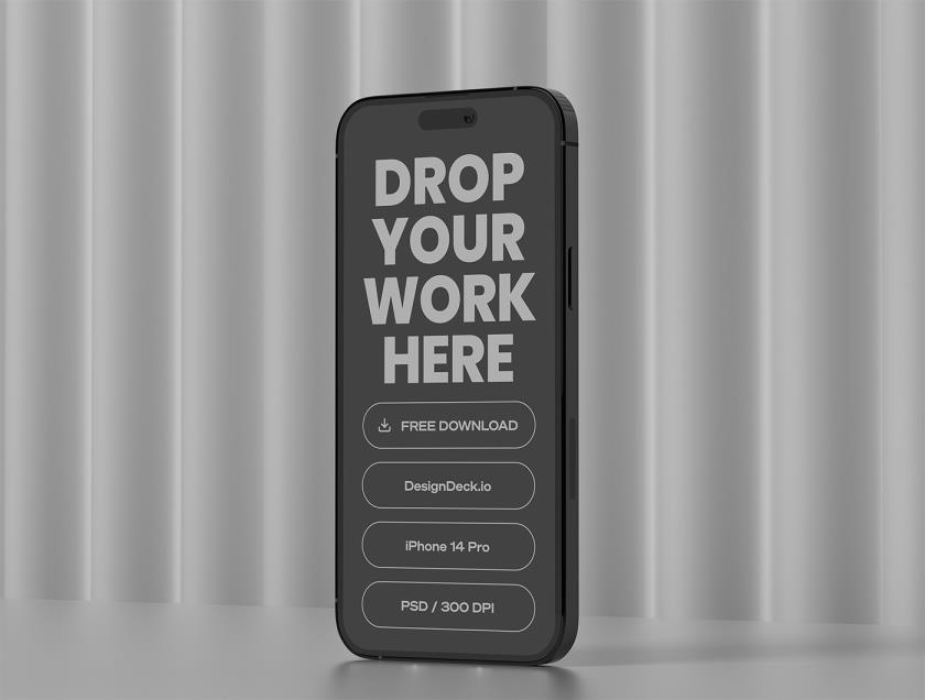免费的 iPhone 14 Pro 样机psd格式