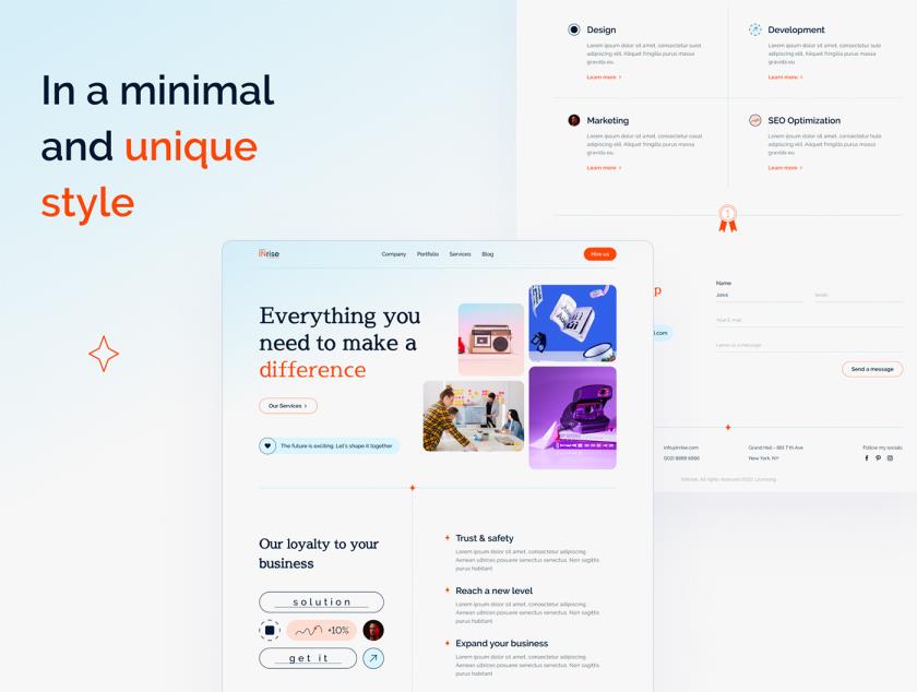 代理、公司和初创企业的登陆页面figma源文件