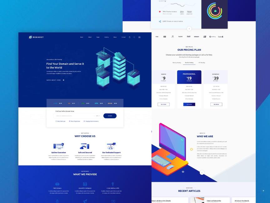 主机服务网页设计 | UI界面设计PSD源文件
