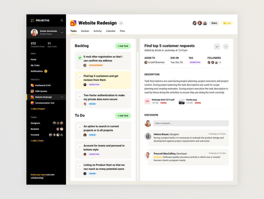 B端12页项目管理工具xd,sketch格式，现代、干净且非常详细的 UI 套件
