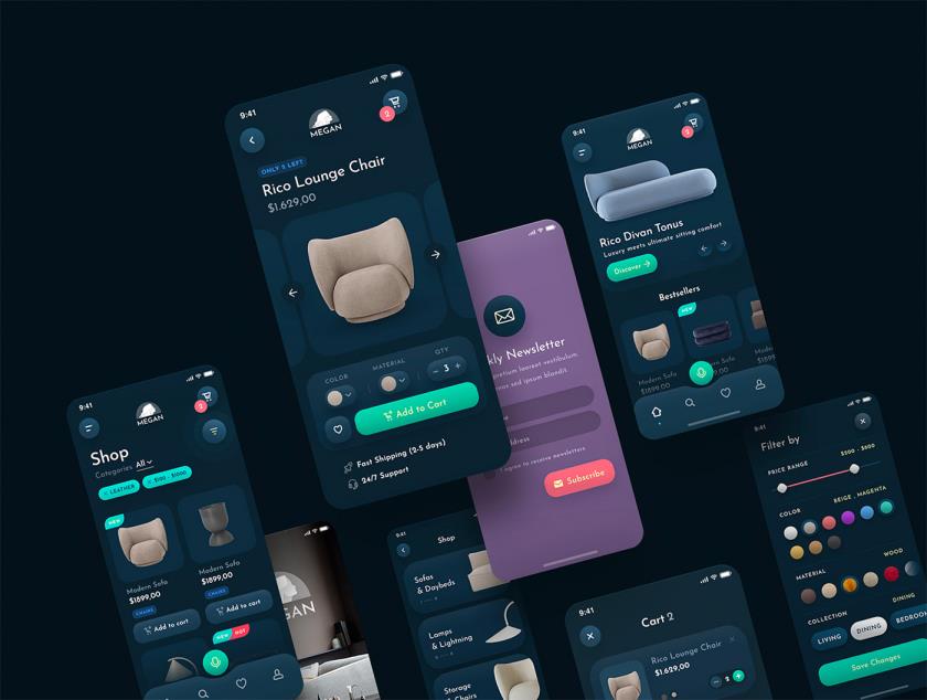 美观的电子商务响应式 UI 套件 – 适用于 Sketch、Figma、Photoshop 和 XD