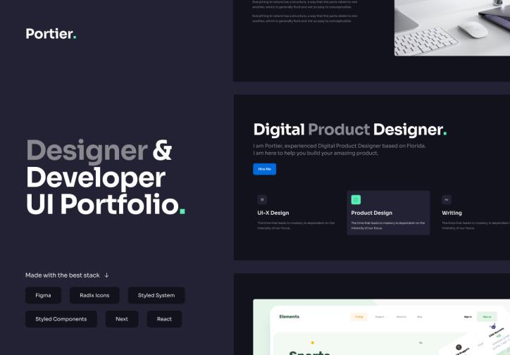 酷黑设计-设计师/技术开发公司网站设计figma源文件