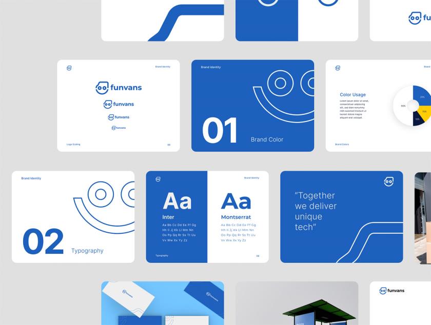 蓝色系品牌识别模板sketch，xd，figma格式