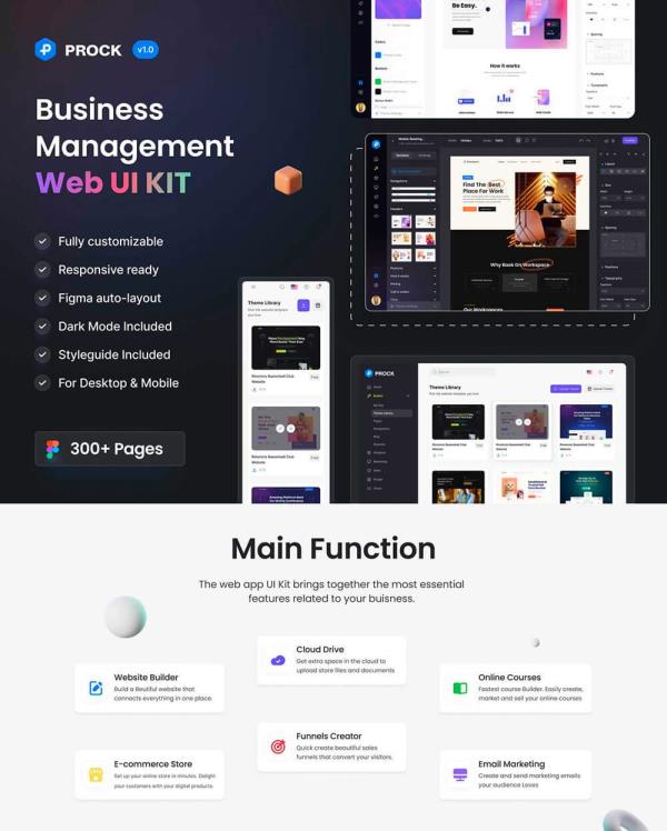 B端企业CRM网站管理后台页面网页设计模板figma源文件