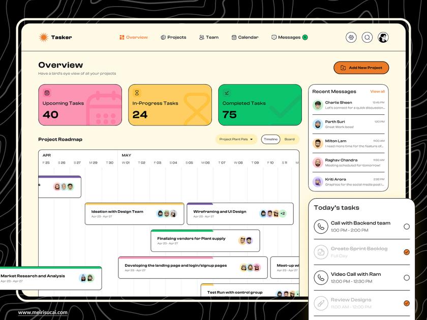B端任务管理仪表板sketch，xd，figma格式
