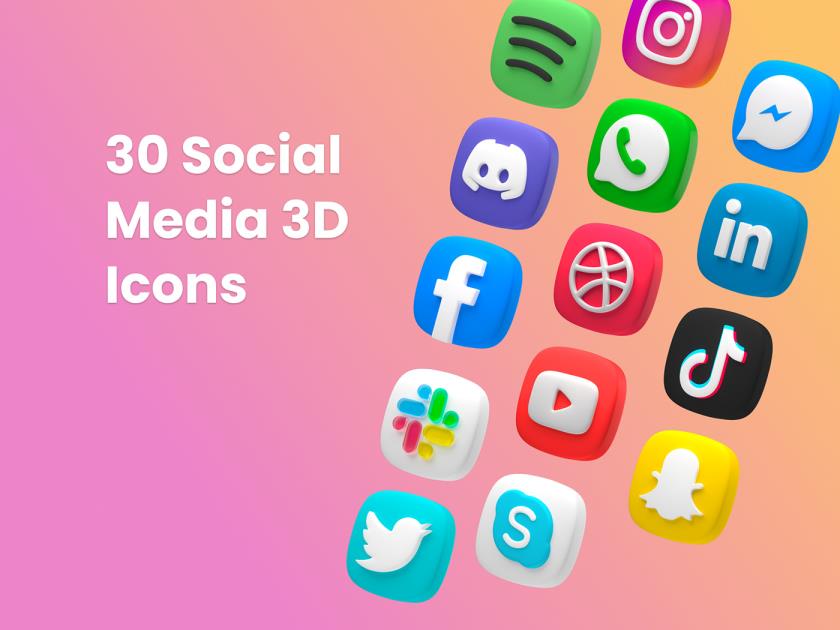 30个社交媒体icon图标figma源文件