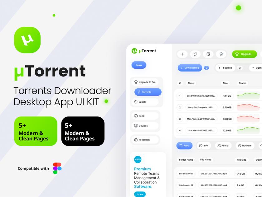 B端文件下载器桌面 (SaaS) 应用程序重新设计figma源文件