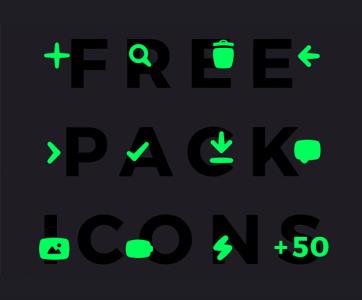 免费的50个绿色icon图标sketch，ai格式