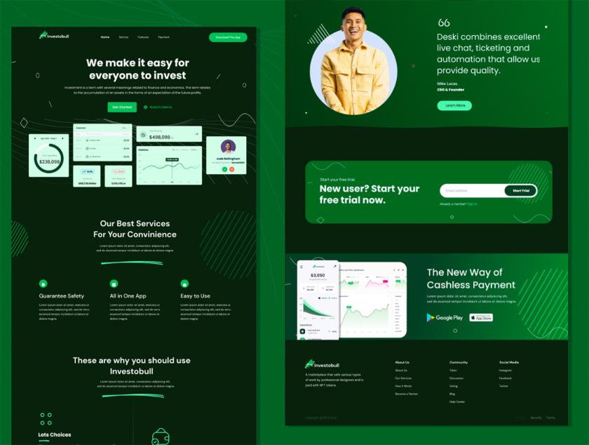 saas产品B端服务着陆页UI源文件xd,figma,sketch源文件下载