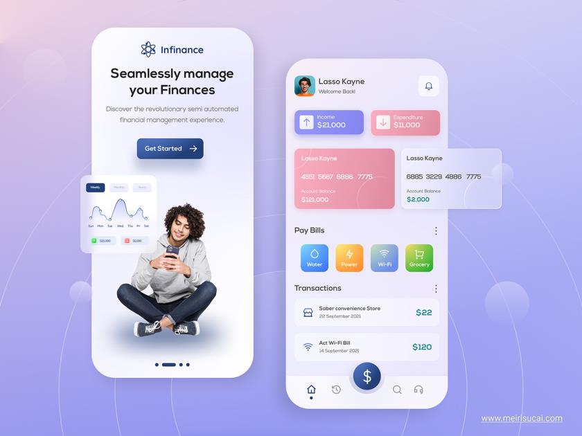 财务管理APP界面设计，UI设计sketch，xd，figma源文件