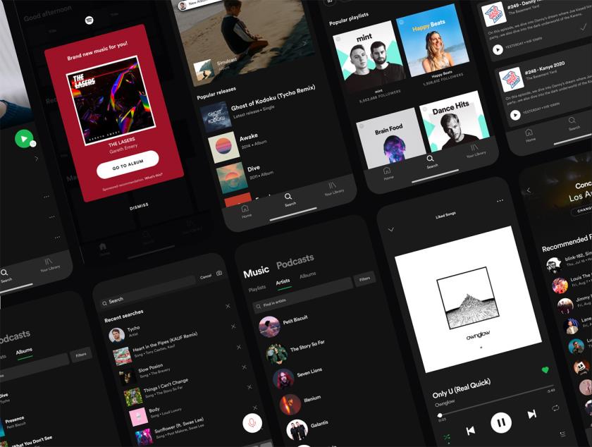 15页酷黑音乐播放器app素材figma源文件