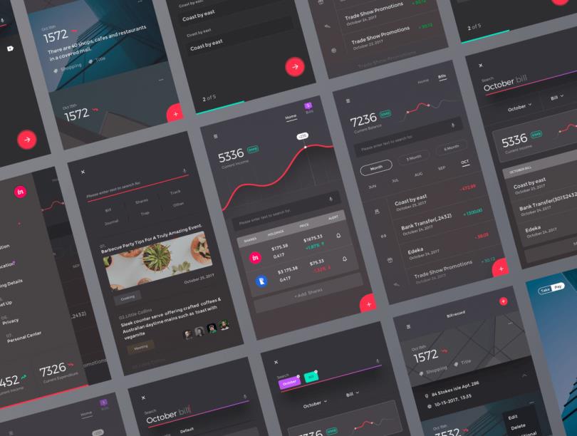 15 个iPhone7屏幕尺寸金融页面app素材