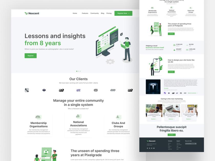 B端产品，企业服务网站登陆页设计sketch，xd，figma格式