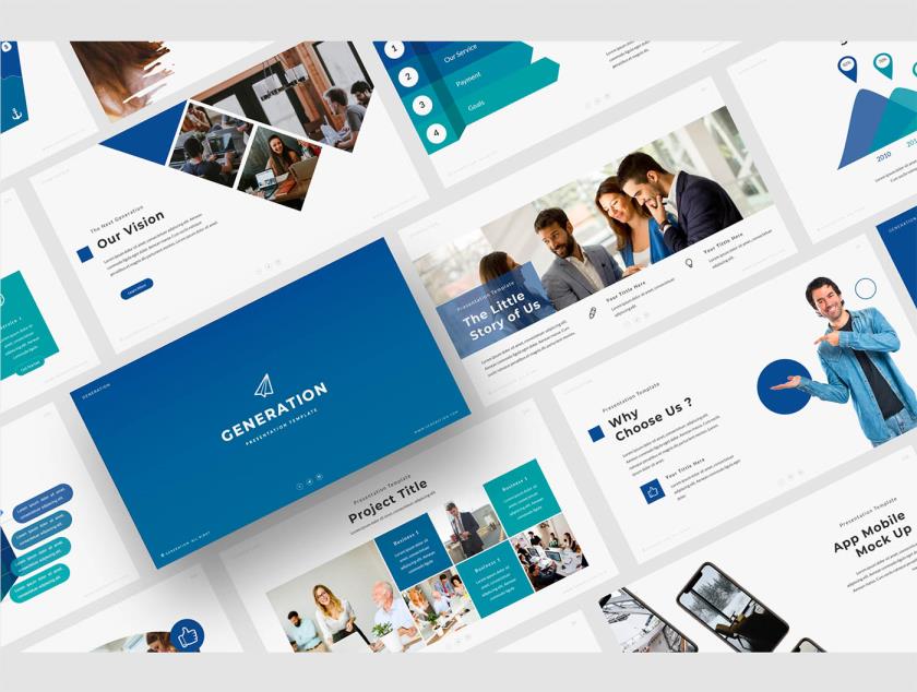 7个主题色，260页商务演示ppt素材，文件不包含演示图